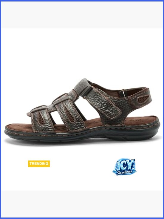 Open Toe Leather Fisherman Sandals Sport Hiking Outdoor Casual Summer main image 5